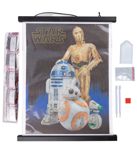 Crystal Art Scroll Kit: Star Wars Droid 35x45 cm