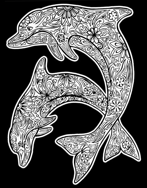 Colorvelvet 47x35: Delfiner