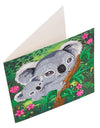 Diamond Painting kort sæt: Koala med unge