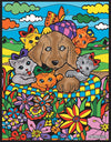 Colorvelvet 47x35cm: Hund og Katte