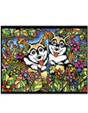 Colorvelvet 47x35 cm: Sødehunde i Blomstermarken