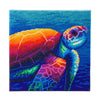 crystal art på ramme 30x30 cm: havskildpadde runde
