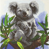 crystal art på ramme 30x30 cm: søde koala runde