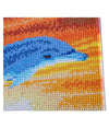 Crystal Art på ramme 30x30 cm: Delfin i solopgang