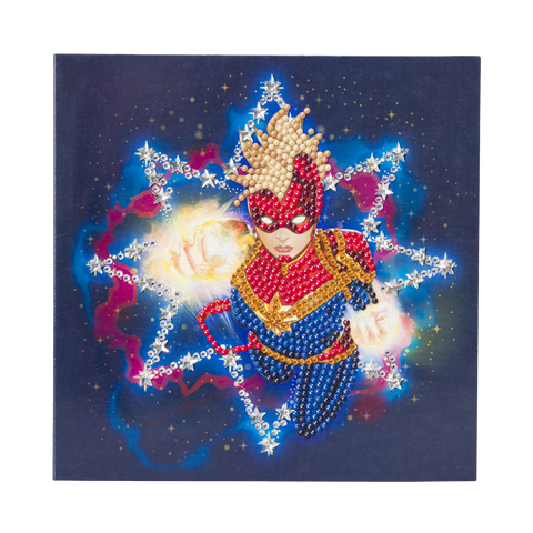 crystal card sæt: marvel avengers captain marvel runde