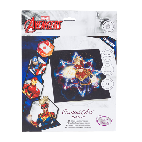 crystal card sæt: marvel avengers captain marvel